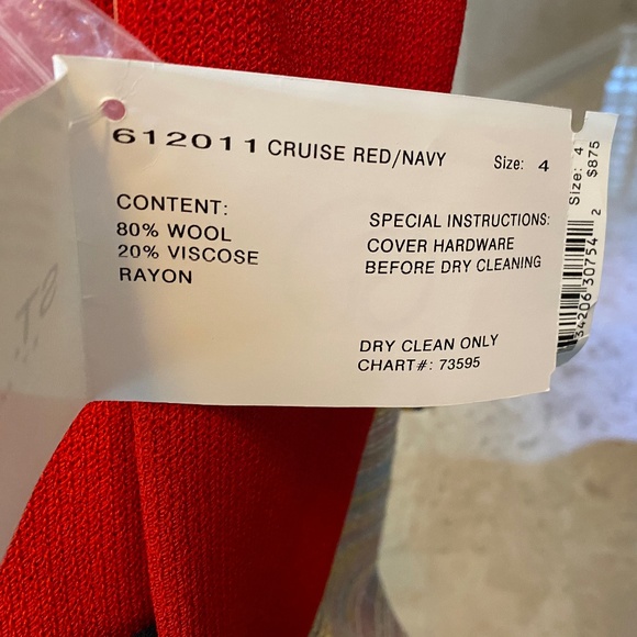 St John's By Marie Gray Red/Navy Jacket NWT - Picture 4 of 6